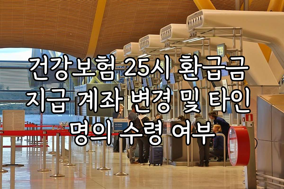 건강보험 25시 환급금 지급 계좌 변경 및 타인 명의 수령 여부