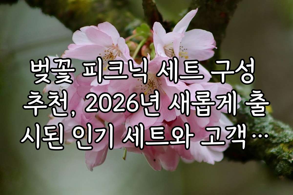벚꽃 피크닉 세트 구성 추천, 2026년 새롭게 출시된 인기 세트와 고객 리뷰를 분석합니다