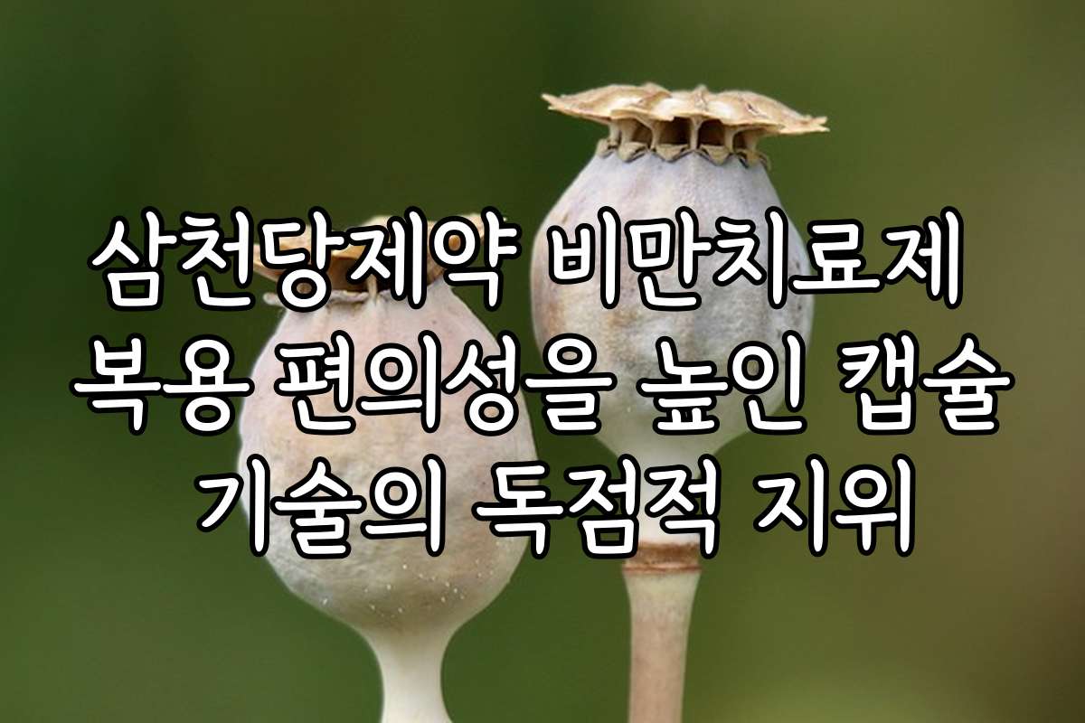 삼천당제약 비만치료제 복용 편의성을 높인 캡슐 기술의 독점적 지위
