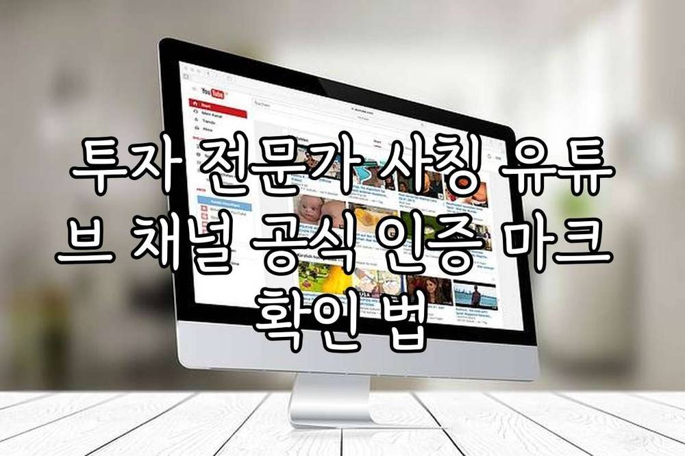 투자 전문가 사칭 유튜브 채널 공식 인증 마크 확인 법