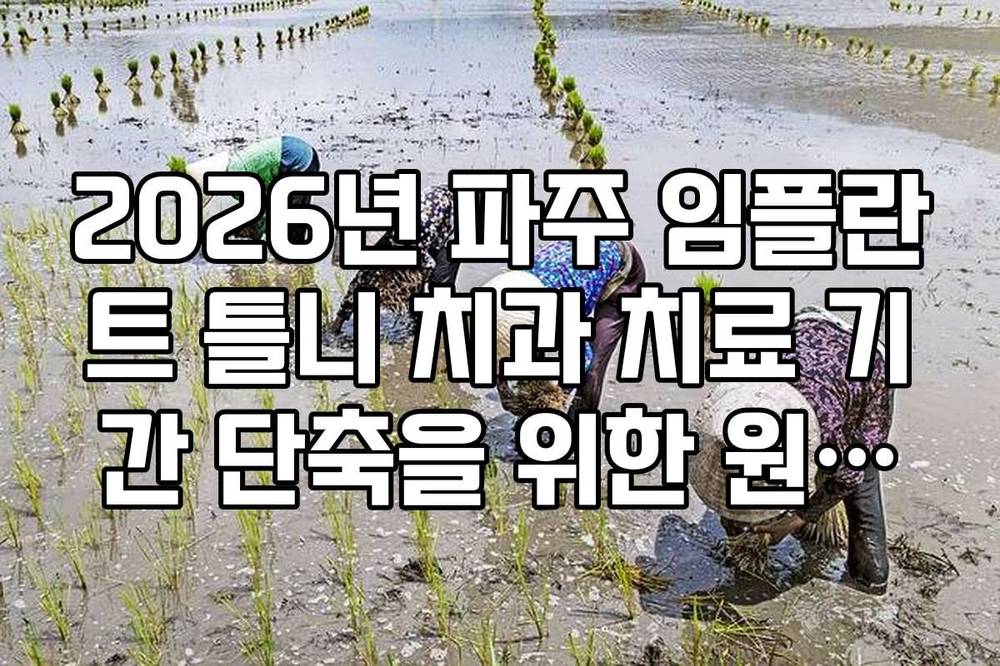 2026년 파주 임플란트 틀니 치과 치료 기간 단축을 위한 원데이 시술 정보