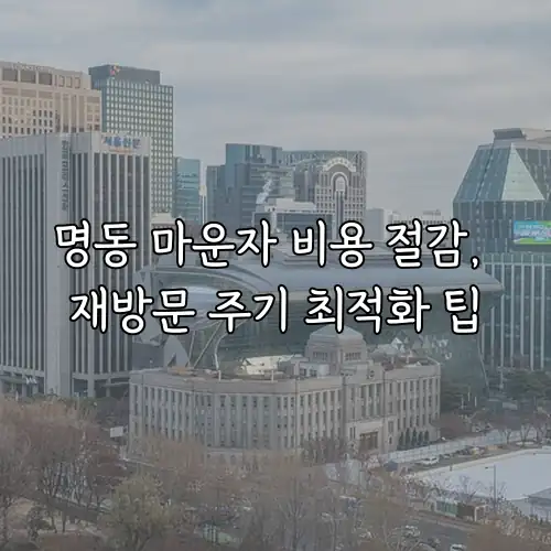 명동 마운자 비용 절감, 재방문 주기 최적화 팁