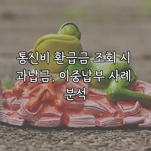 통신비 환급금 조회 시 과납금, 이중납부 사례 분석